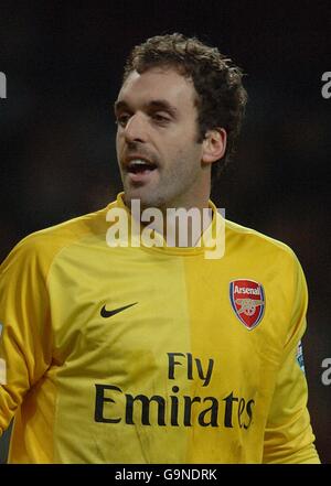 Football - Carling Cup - demi-finale - Arsenal / Tottenham Hotspur - Emirates Stadium. Manuel Almunia, Arsenal Banque D'Images