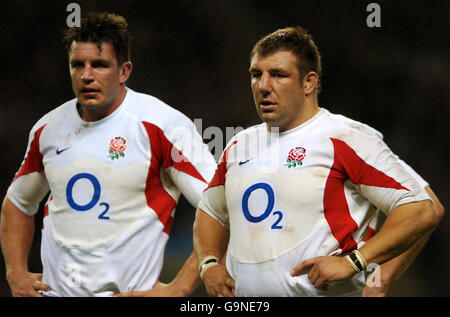 Rugby Union - Investec Challenge automne Series 2006 - Angleterre v Nouvelle-Zélande - Twickenham. l-r; Martin Corry et Julian White en Angleterre Banque D'Images