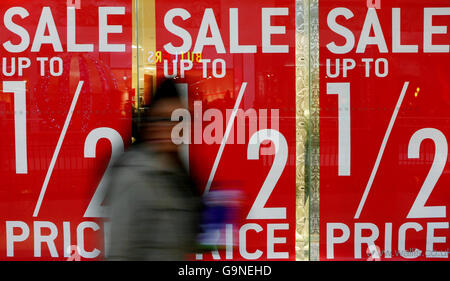 Avant-dernier jour de shopping avant Noël Banque D'Images