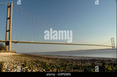 Le bilan de l'Humber Bridge Banque D'Images