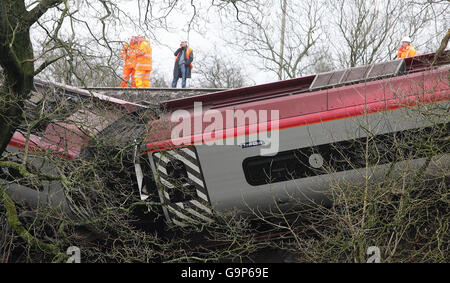 Accident ferroviaire vierge Banque D'Images