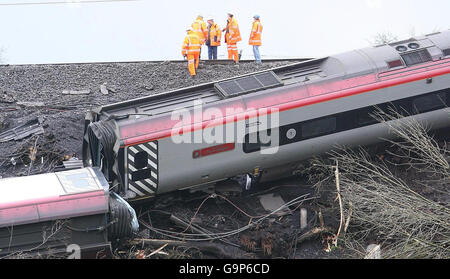 Accident ferroviaire vierge Banque D'Images