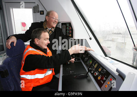 Les nouveaux trains pour Iarnrod Eireann Banque D'Images