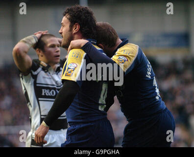 Rugby League - Engager Super League - Warrington Wolves v Hull RLFC - le stade Halliwell Jones Banque D'Images