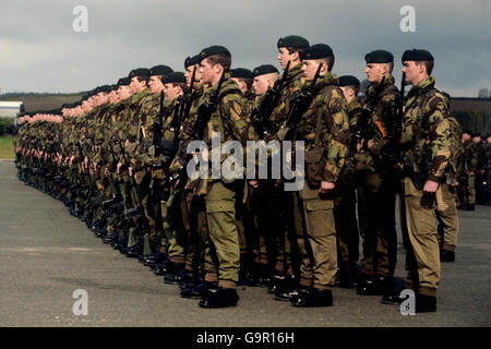 42 Commandos déménagées aux îles Falkland de Bckleigh, Plymouth. Banque D'Images