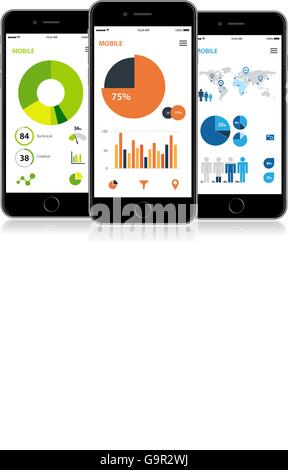 Vector smart phone info conception graphique. Illustration de Vecteur