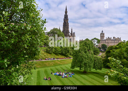 Le Scott Monument Édimbourg Banque D'Images