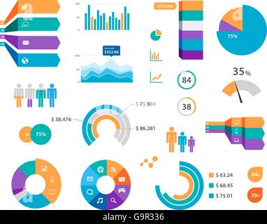 Cette image est un fichier vectoriel représentant un ensemble d'infographies vectorielles et les étiquettes des icônes. Illustration de Vecteur