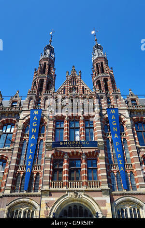 Magna Plaza Shopping Center et centre commercial d'Amsterdam, Hollande Banque D'Images