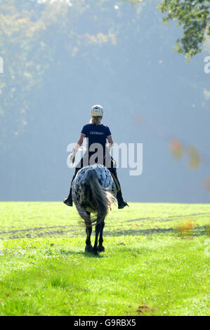 Concours d'équitation, randonnée, course d'orientation, ride, Appaloosa, nombre, localisation Banque D'Images
