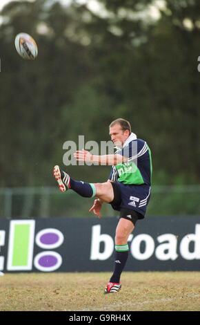 Les Lions britanniques Matt Dawson lors de l'entraînement au parc Keirle avant le dernier test contre l'Australie samedi. Banque D'Images