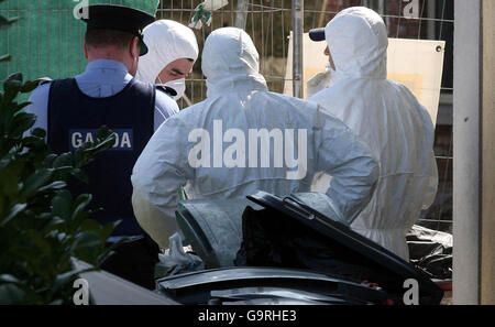 L'homme abattu à Dublin nord Banque D'Images