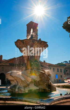 Fontaine, Forum Boarium, Rome, Latium, Italie Banque D'Images