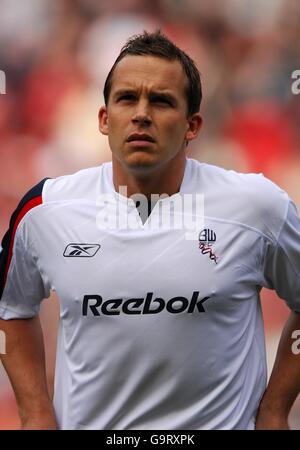 Soccer - FA Barclays Premiership - Manchester United / Bolton Wanderers - Old Trafford. Kevin Davies, Bolton Wanderers Banque D'Images