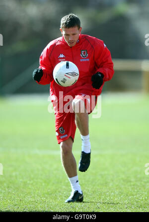 Soccer - session de formation de galles - Jenner Park Banque D'Images