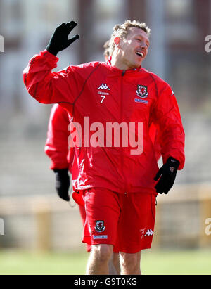 Soccer - session de formation de galles - Jenner Park Banque D'Images