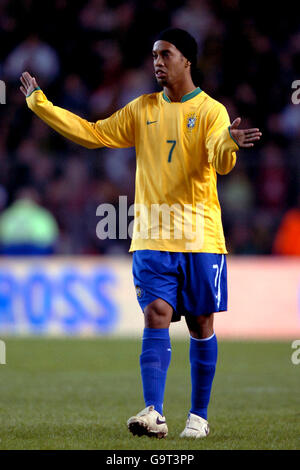 Football - International friendly - Brésil / Ghana - Rasunda Stadium. Ronaldinho, Brésil Banque D'Images