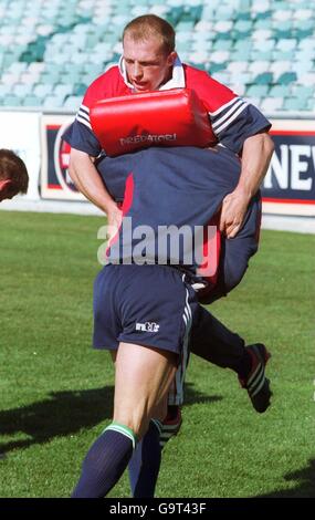 Matt Dawson des Lions britanniques pendant l'entraînement au stade Bruce pour Leur match contre les BRUMBIES ACT, mardi Banque D'Images