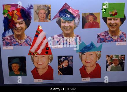 La reine Elizabeth II visite le rond-point Childrens Centre à Brighton. Banque D'Images