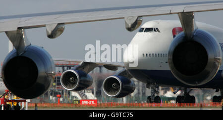 Boeing 747 de British Airways.Un Boeing 747 de British Airways à l'aéroport de Heathrow Banque D'Images