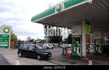 Garage BP Banque D'Images