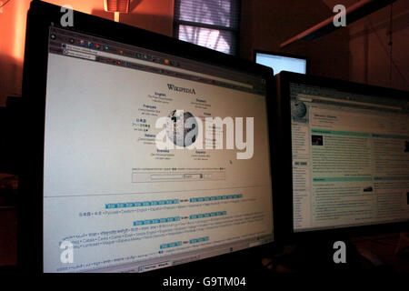 Stock - Wikipédia site Screengrabs. Wikipedia captures d'écran Banque D'Images