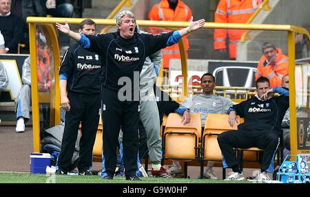 Football - Championnat de la ligue de football Coca-Cola - Wolverhampton Wanderers / Birmingham City - Molineux.Steve Bruce, directeur de la ville de Birmingham. Banque D'Images