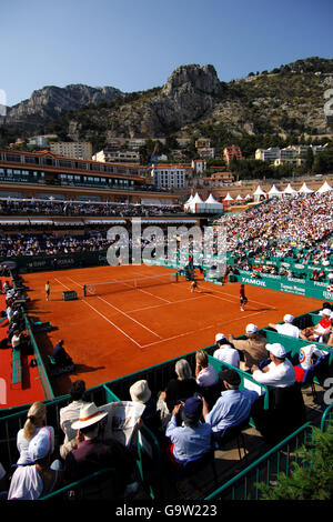 Tennis - ATP Masters Series - Monte Carlo - Deuxième tour - Roger Federer v Andreas Seppi Banque D'Images