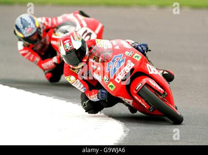 Motocyclisme - Championnat du monde 125cc - Grand Prix britannique - Donington Park. Pablo Nieto, Derbi Racing Banque D'Images