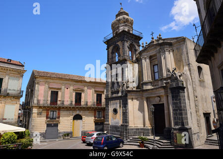 Chiesa Sant'Antonio Abate à Castiglione di Sicilia, Sicile, Italie Banque D'Images