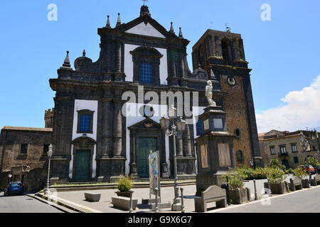 Façade de l'église de San Nicola à Piazza San Nicola dans Randazzo, Sicile, Italie Banque D'Images