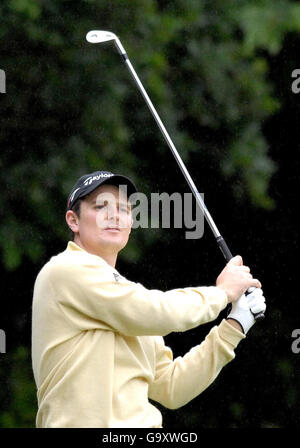 Golf - BMW Championship - troisième tour - Wentworth Golf club - Virginia Water.Justin Rose d'Angleterre en action pendant le troisième tour du championnat BMW au club de golf Wentworth, Virginia Water, Surrey. Banque D'Images