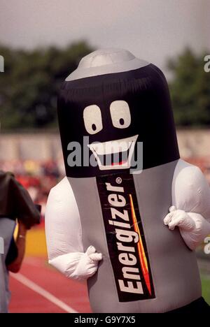 Athlétisme - Grand Prix Norwich Union Classic - Gateshead. MR Energizer, Mascot d'Energizer Banque D'Images