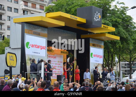 Angers, France. 4 juillet, 2016. Étape 3 tour de France Angers 2016 Credit : Victoria Simmonds/Alamy Live News Banque D'Images