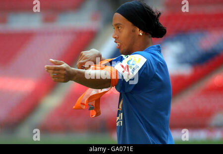 Soccer - Brésil - Session de formation au stade de Wembley Banque D'Images