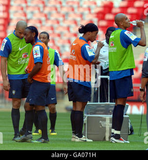 Soccer - Brésil - Session de formation au stade de Wembley Banque D'Images