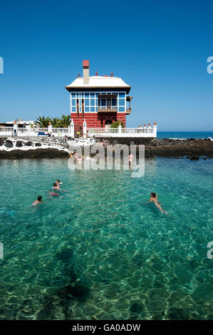 Casa Juanita ou maison bleue en Arrieta, Lanzarote, Canary Islands, Spain, Europe Banque D'Images