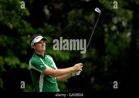 Golf - BMW Championship - Wentworth Golf club - Virginia Water.Justin Rose d'Angleterre en action pendant le championnat BMW au club de golf de Wentworth, Virginia Water, Surrey. Banque D'Images