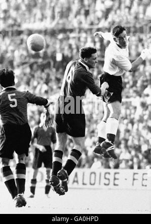 - Coupe du Monde de football suisse 54 - Groupe 4 - France / Belgique Banque D'Images