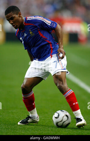Football - Championnat d'Europe de l'UEFA qualification 2008 - Groupe B - France / Ukraine - Stade de France. Florent Malouda, France Banque D'Images