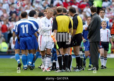 Football - Coupe du Monde 2002 - Groupe qualificatif neuf - France / Grèce Banque D'Images