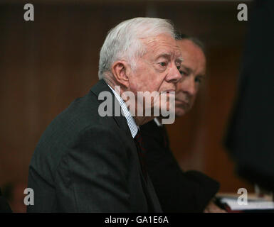 L'ancien président américain Jimmy carter lors du neuvième Forum annuel des ONG sur les droits de l'homme, au centre de conférence Croke Park, à Dublin. Banque D'Images