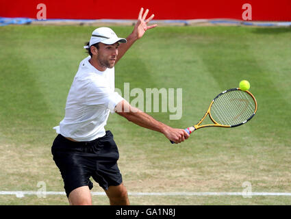 Tennis - Nottingham Open - Centre de tennis de la ville de Nottingham.Ivo Karlovic en Croatie en action pendant l'Open de Nottingham au centre de tennis de la ville de Nottingham, à Nottingham. Banque D'Images