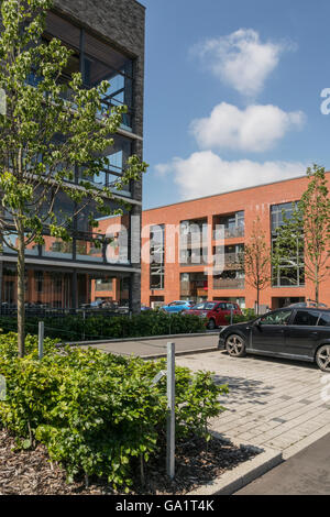 Des logements modernes dans les domaines de la régénération urbaine,nouveau Gorbals, Glasgow, Écosse, Royaume-Uni, Banque D'Images