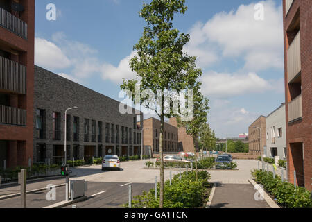 Des logements modernes dans les domaines de la régénération urbaine,nouveau Gorbals, Glasgow, Écosse, Royaume-Uni, Banque D'Images