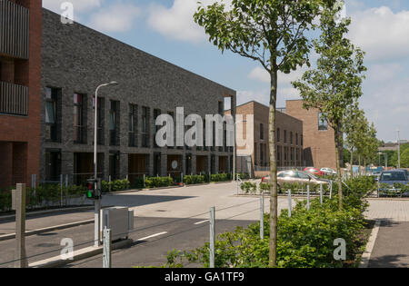 Des logements modernes dans les domaines de la régénération urbaine,nouveau Gorbals, Glasgow, Écosse, Royaume-Uni, Banque D'Images