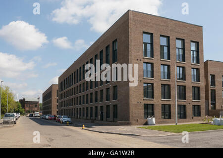 Des logements modernes dans les domaines de la régénération urbaine,nouveau Gorbals, Glasgow, Écosse, Royaume-Uni, Banque D'Images