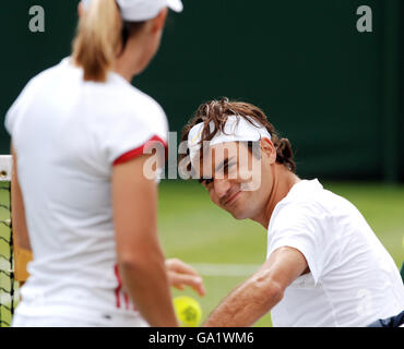 Tennis - tournoi de Wimbledon 2007 - Jour 1 - All England Club Banque D'Images