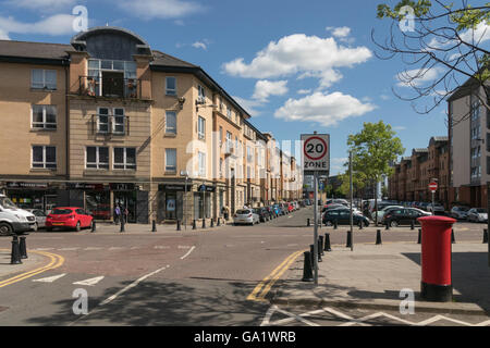 Des logements modernes dans les domaines de la régénération urbaine,nouveau Gorbals, Glasgow, Écosse, Royaume-Uni, Banque D'Images