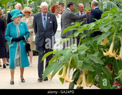 Reine visites RHS garden Banque D'Images